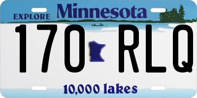 MN license plate 170RLQ