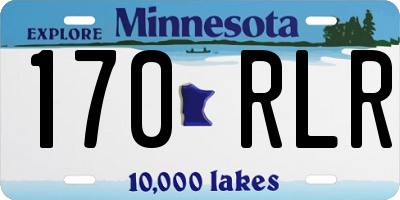 MN license plate 170RLR