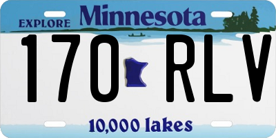 MN license plate 170RLV