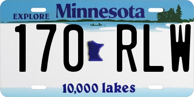 MN license plate 170RLW