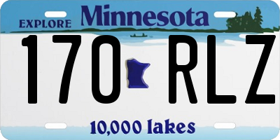 MN license plate 170RLZ