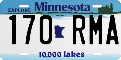 MN license plate 170RMA