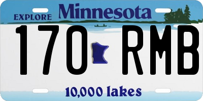 MN license plate 170RMB