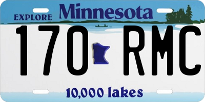 MN license plate 170RMC