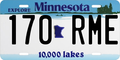 MN license plate 170RME