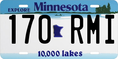MN license plate 170RMI