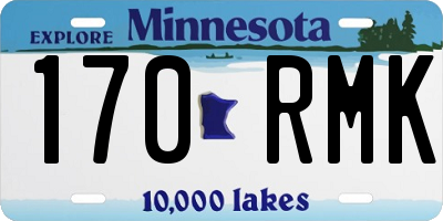 MN license plate 170RMK
