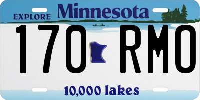 MN license plate 170RMO