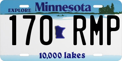 MN license plate 170RMP