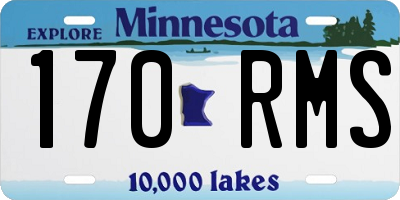 MN license plate 170RMS