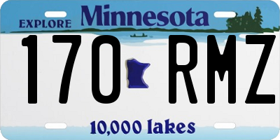 MN license plate 170RMZ