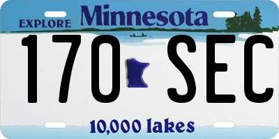 MN license plate 170SEC