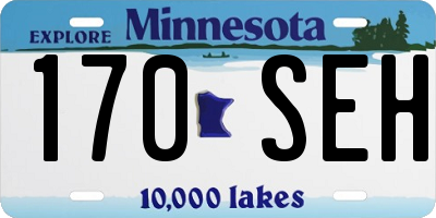 MN license plate 170SEH