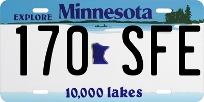MN license plate 170SFE