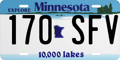MN license plate 170SFV