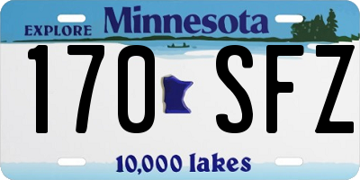 MN license plate 170SFZ
