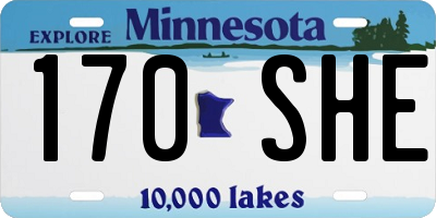 MN license plate 170SHE