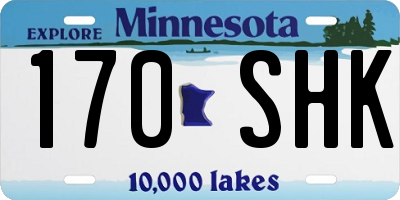 MN license plate 170SHK