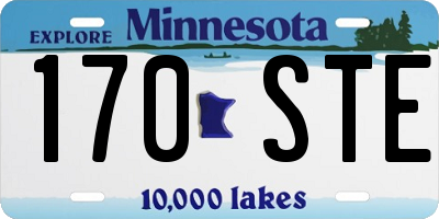 MN license plate 170STE