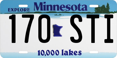 MN license plate 170STI