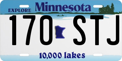 MN license plate 170STJ
