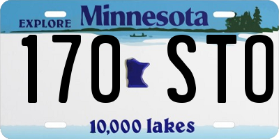 MN license plate 170STO