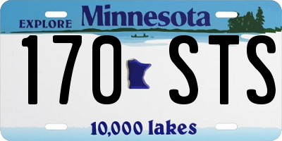 MN license plate 170STS