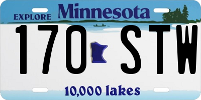 MN license plate 170STW
