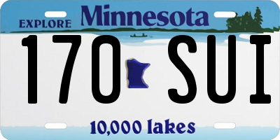 MN license plate 170SUI