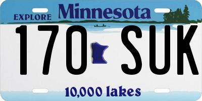 MN license plate 170SUK