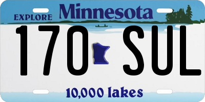 MN license plate 170SUL