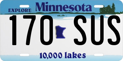 MN license plate 170SUS