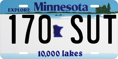MN license plate 170SUT