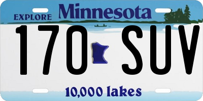 MN license plate 170SUV