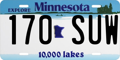 MN license plate 170SUW