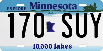 MN license plate 170SUY