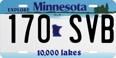 MN license plate 170SVB
