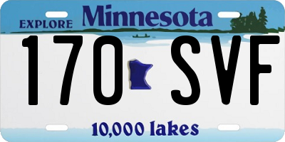 MN license plate 170SVF