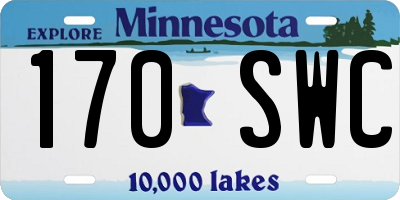 MN license plate 170SWC