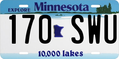 MN license plate 170SWU