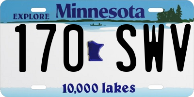 MN license plate 170SWV