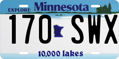 MN license plate 170SWX