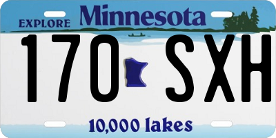 MN license plate 170SXH