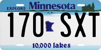 MN license plate 170SXT