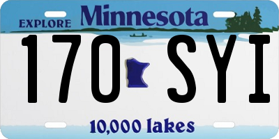 MN license plate 170SYI