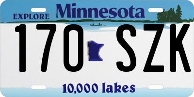 MN license plate 170SZK