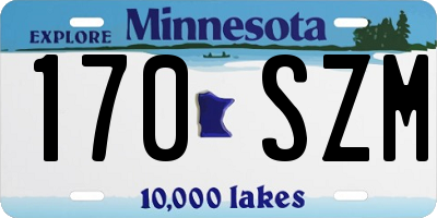 MN license plate 170SZM
