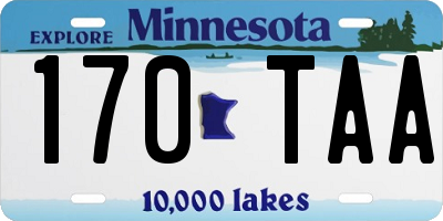 MN license plate 170TAA