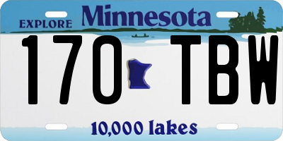 MN license plate 170TBW