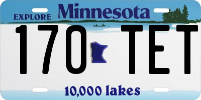 MN license plate 170TET